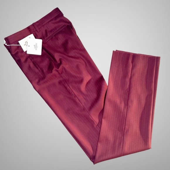 Hermes Authentic Brand New Wool Dress Women's Pants Made In France Size EU 36